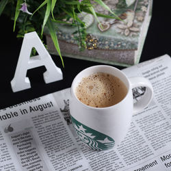 Close-up of coffee on table