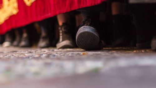 Low section of people standing outdoors