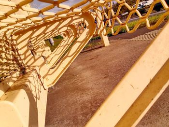 High angle view of amusement park ride