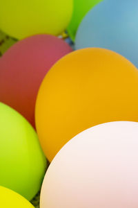 Close-up of multi colored balloons