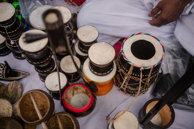 Craft hubs, producing items such as drums in bangladeshi pohela boishak fair