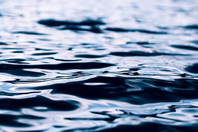 Close-up of rippled water in sea 