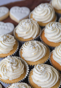 Full frame shot of cupcakes