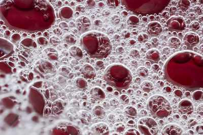 Full frame shot of soap bubbles in water