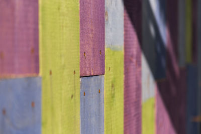 Close-up of multi colored wall