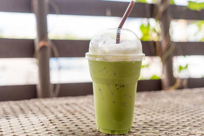 Close-up of drink on table