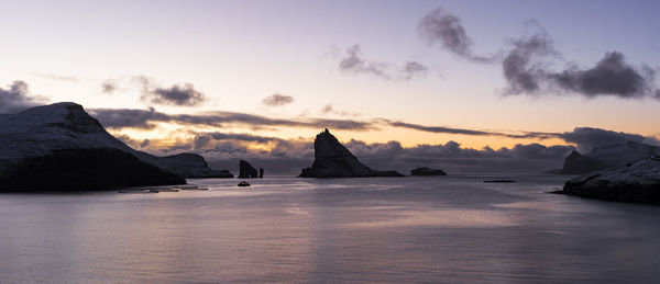 View of sea at sunset