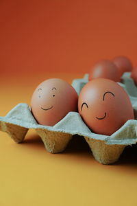 Close-up of birthday cake on table
