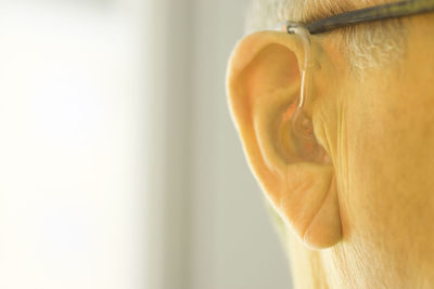 Close-up of man looking at camera