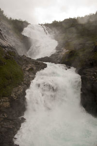 Scenic view of waterfall