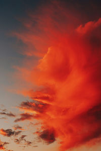 Low angle view of sky during sunset