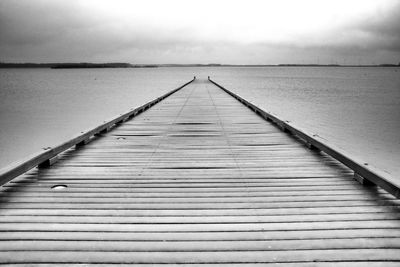 Wooden pier on sea