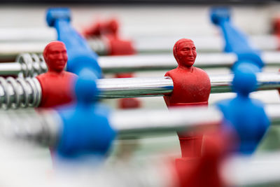 Close-up of foosball