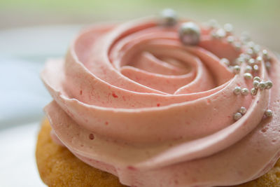 Close-up of dessert on table