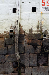 View of brick wall