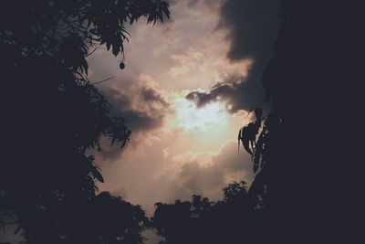 Low angle view of cloudy sky