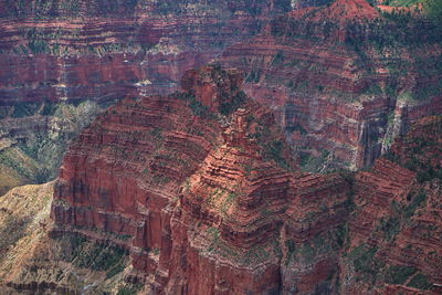 View of rock formations at temple