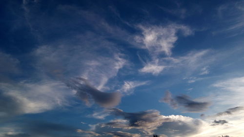 Low angle view of clouds in sky