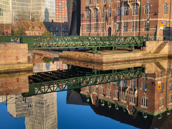 Reflection of buildings in water