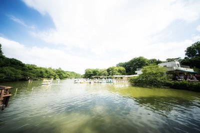 Scenic view of river against sky