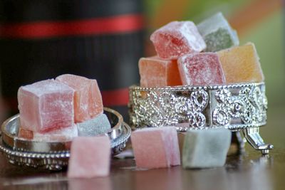 Close-up of sweet food on table