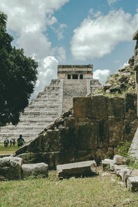 Exterior of temple against sky