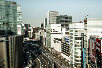 High angle view of cityscape