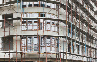 Low angle view of building under construction