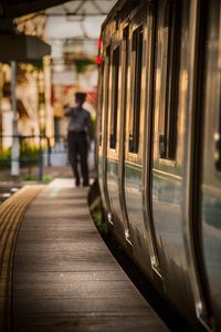 Train at railroad station