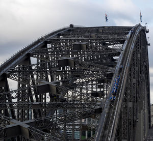 Bridge in city against sky