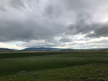 Scenic view of landscape against sky