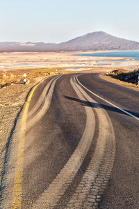 Road passing through a desert