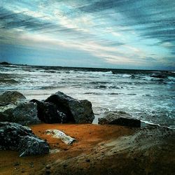 Scenic view of sea against sky