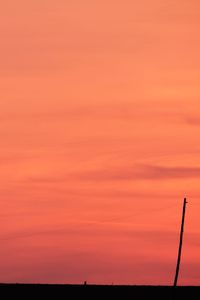 Scenic view of dramatic sky during sunset