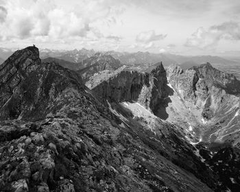 Panoramic view of mountains against sky