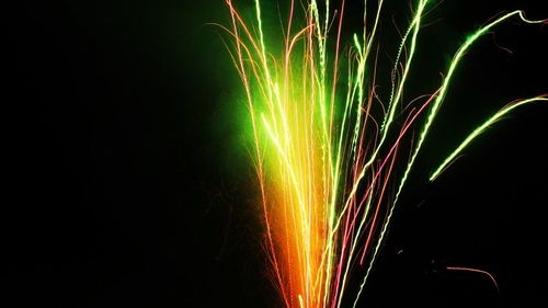 Low angle view of firework display