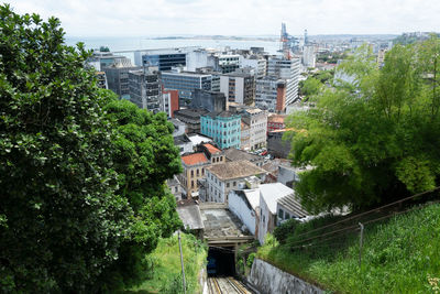 View from the top of the commercial district in the city of salvador, bahia.