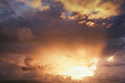 Low angle view of storm clouds in sky