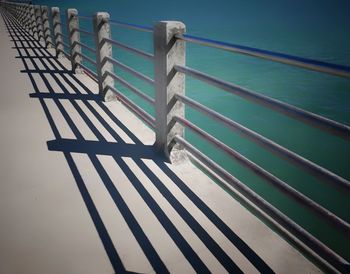 High angle view of empty staircase