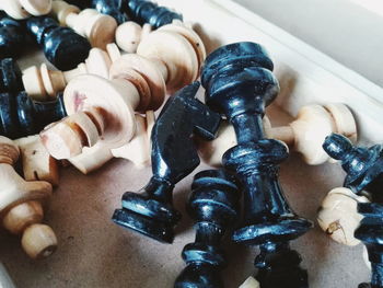 Close-up of chess pieces