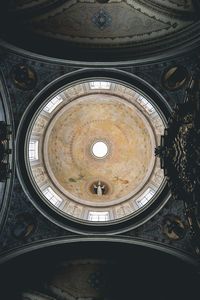 Low angle view of illuminated ceiling