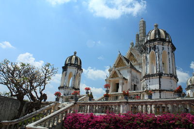 Low angle view of traditional building against sky