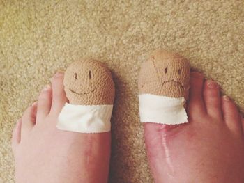 Full length of woman lying on bed