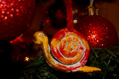 Close-up of christmas decoration