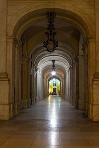 Warhead arches of the terreiro do paço ministries building in lisbon