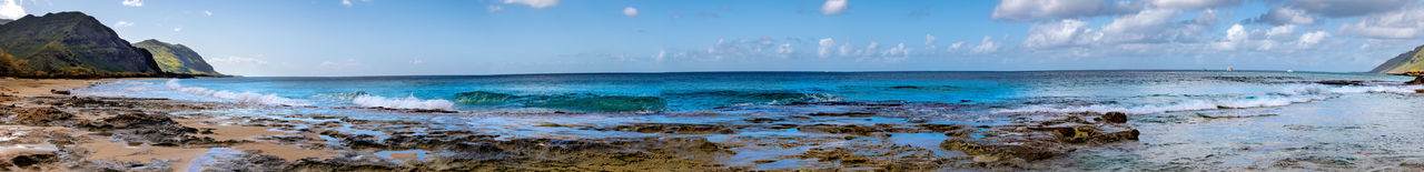 Panoramic shot of sea waves