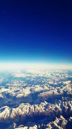 Aerial view of blue sky