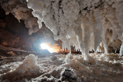 Rock formations in cave