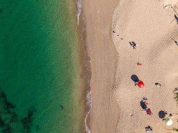 High angle view of beach
