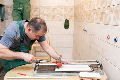 Man working at workshop